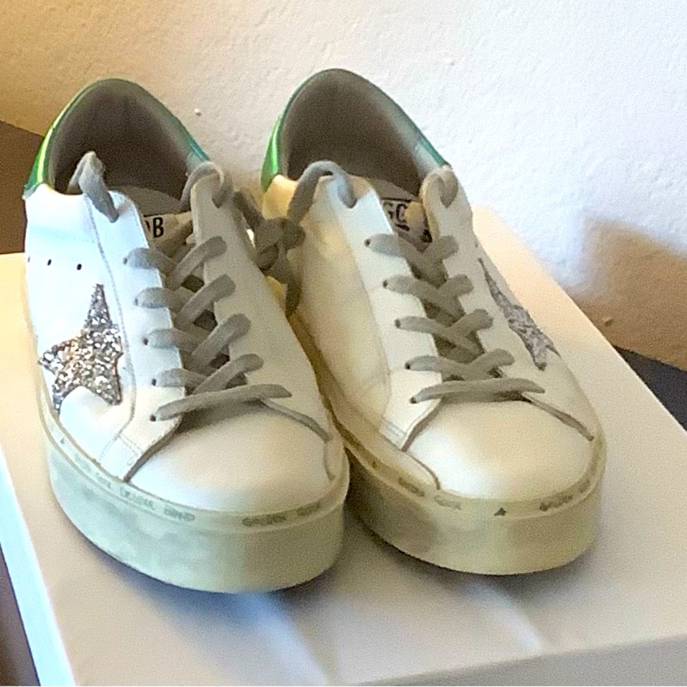 Golden Goose Hi Star Leather Sneakers